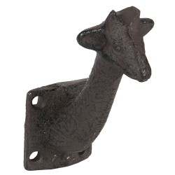Clayre & Eef Wandhaak Giraf 10x4x7 cm Bruin Ijzer
