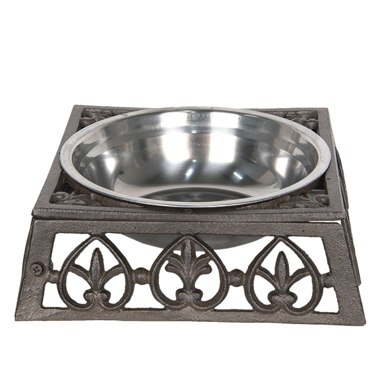 Clayre & Eef Food bowl dog 820 ml Brown Iron Square