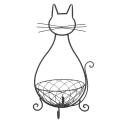 Clayre & Eef Decoratie schaal Kat 31x25x55 cm Bruin Metaal Rond