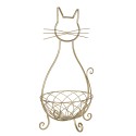 Clayre & Eef Decoratie schaal Kat 31x25x55 cm Goudkleurig Metaal