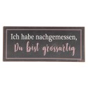 Clayre & Eef Tekstbord  30x13 cm Bruin Metaal Rechthoek