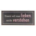 Clayre & Eef Textschild 30x13 cm Braun Metall Rechteck