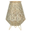 Clayre & Eef Lanterna Ø 24x36 cm Color rame Ferro Vetro Rotondo Fiori