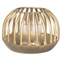 Clayre & Eef Lanterna Ø 15x10 cm Color oro Metallo Vetro Rotondo