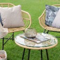 Clayre & Eef Wind Light Ø 15x10 cm Gold colored Metal Glass Round