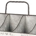 Clayre & Eef Fächerbox 10 Fächer 50x26x23 cm Weiß Eisen Rechteck