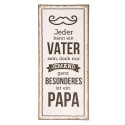 Clayre & Eef Tekstbord  13x30 cm Wit Zwart Metaal Rechthoek