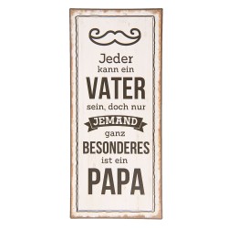 Clayre & Eef Tekstbord  13x30 cm Wit Zwart Metaal Rechthoek