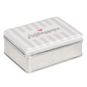 Clayre & Eef Blikken Bewaardoos  10x8x4 cm Beige Metaal Rechthoek