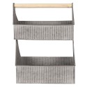 Clayre & Eef Coffre de rangement 33x17x45 cm Gris Fer Rectangle