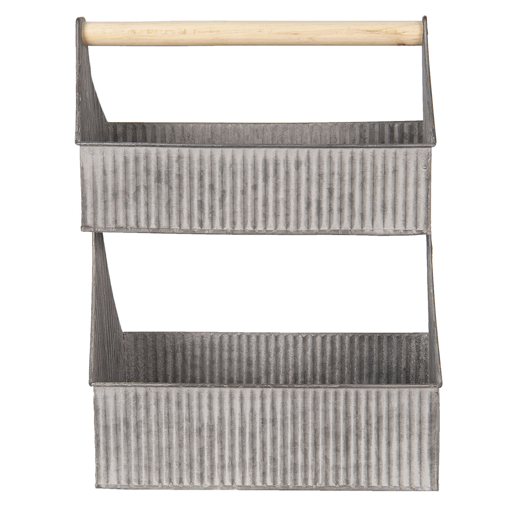 Clayre&Eef Opbergkist 33x17x45 cm Grijs IJzer afbeelding