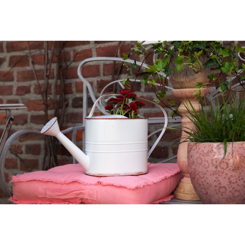 Clayre & Eef Annaffiatoio decorativo 40x14x25 cm Bianco Metallo