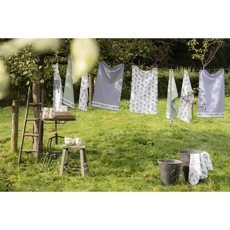 Clayre & Eef Decoratie Emmer Set van 2  Grijs Metaal