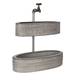 Clayre & Eef Pflanzenhalter 55 cm Grau Eisen Oval