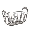 Clayre & Eef Storage Basket Set of 2 Brown Iron Round