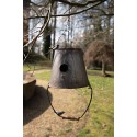 Clayre & Eef Nichoir Seau 25x25x60 cm Gris Métal Rond