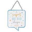 Clayre & Eef Tekstbord  18x21 cm Wit Ijzer Rechthoek