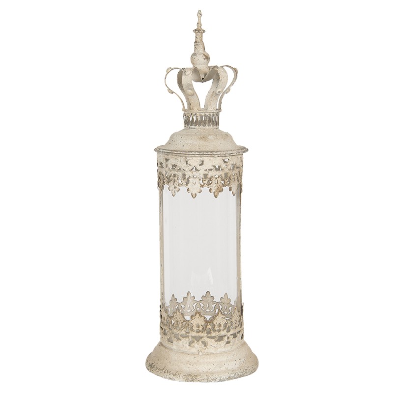 Clayre & Eef Lantaarn Ø 17x55 cm Beige IJzer