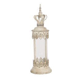 Clayre & Eef Lantaarn Ø 17x55 cm Beige IJzer