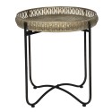 Clayre & Eef Bijzettafel  Ø 49x52 cm Koperkleurig Ijzer Rond