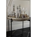 Clayre & Eef Bijzettafel  Ø 49x52 cm Koperkleurig Ijzer Rond