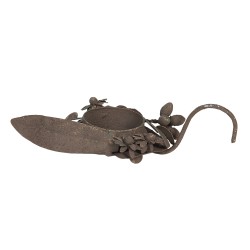 Clayre & Eef Theelichthouder  13x9x3 cm Bruin Ijzer