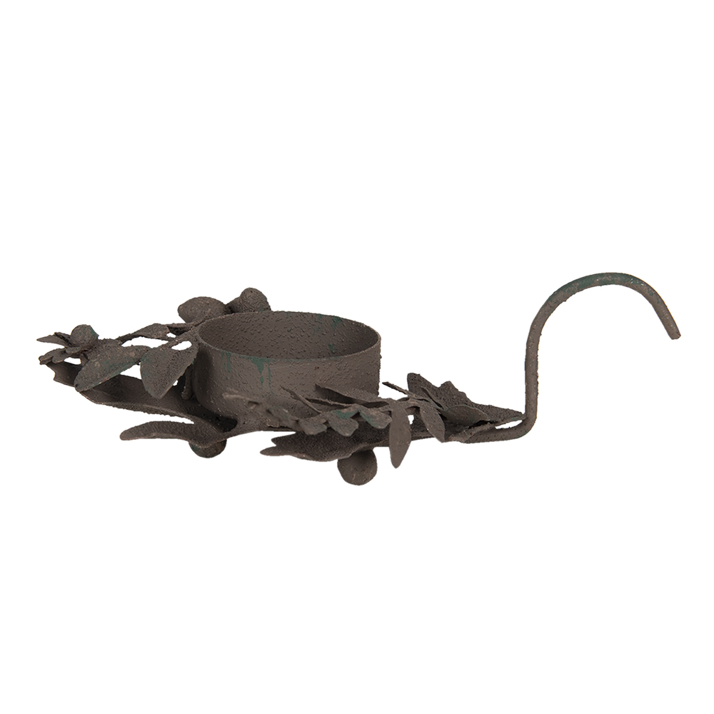 Clayre & Eef Theelichthouder 13x9x3 cm Bruin IJzer afbeelding