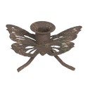 Clayre & Eef Candle holder 7x5x3 cm Brown Iron Butterfly