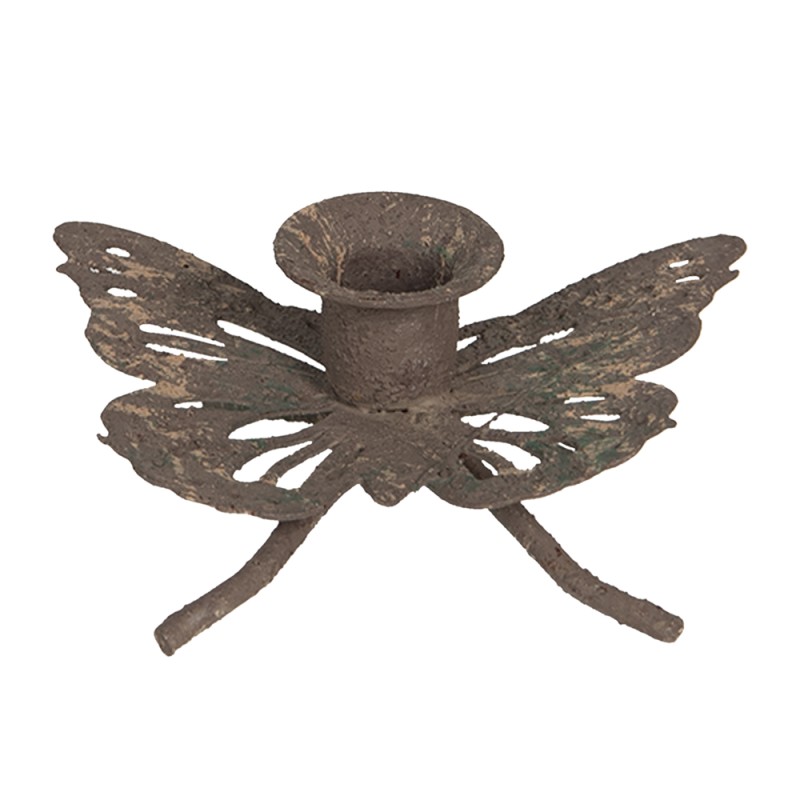 Clayre & Eef Candelabro 7x5x3 cm Marrone Ferro Farfalla