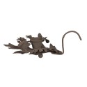 Clayre & Eef Candelabro 13x9x3 cm Marrone Ferro Foglie