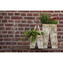 Clayre & Eef Plant Holder 28x15x30/50 cm Grey Iron Rectangle