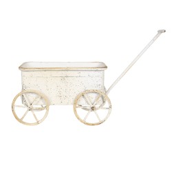 Clayre & Eef Planthouder  29x16x16 cm Wit Ijzer Rechthoek