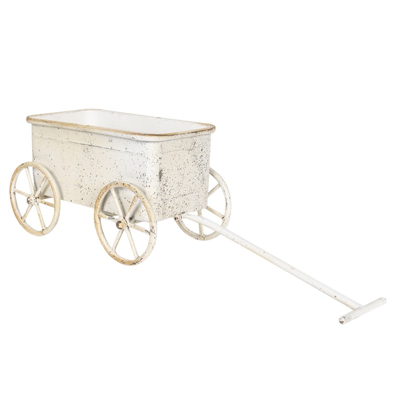 Clayre & Eef Plant Holder 29x16x16 cm White Iron Rectangle