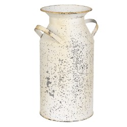 Clayre & Eef Ciotola per il latte decorativa 15x11x23 cm Beige Grigio Ferro