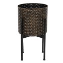 Clayre & Eef Pot de fleurs Ø 27x51 cm Marron Fer Rond
