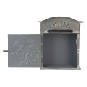 Clayre & Eef Brievenbus  26x10x31 cm Grijs Metaal Rechthoek Mail