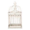 Clayre & Eef Bird Cage Decoration Beige Metal Square