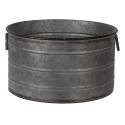 Clayre & Eef Pflanzenhalter Grau Metall Rund