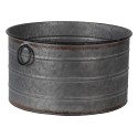 Clayre & Eef Pflanzenhalter Grau Metall Rund