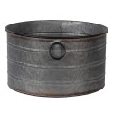 Clayre & Eef Pflanzenhalter Grau Metall Rund