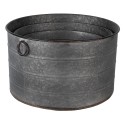 Clayre & Eef Porte-plante Gris Métal Rond