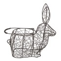 Clayre & Eef Panier de Pâques Lapin 26x13x28 cm Noir Fer
