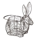 Clayre & Eef Panier de Pâques Lapin 26x13x28 cm Noir Fer