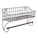 Clayre & Eef Portasciugamani 44x12x25 cm Marrone Ferro