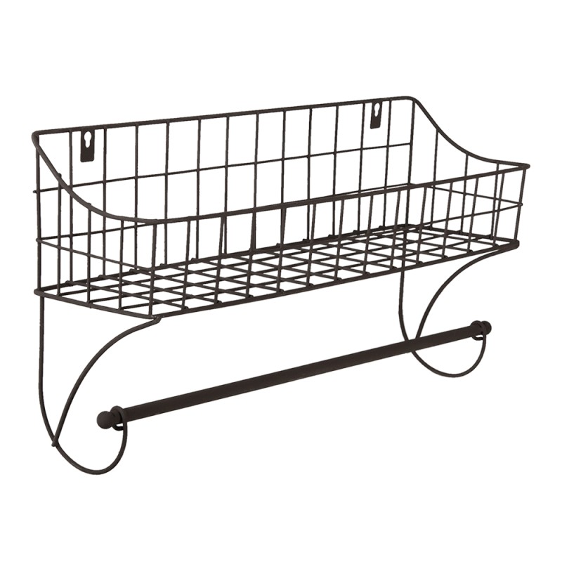 Clayre & Eef Portasciugamani 44x12x25 cm Marrone Ferro