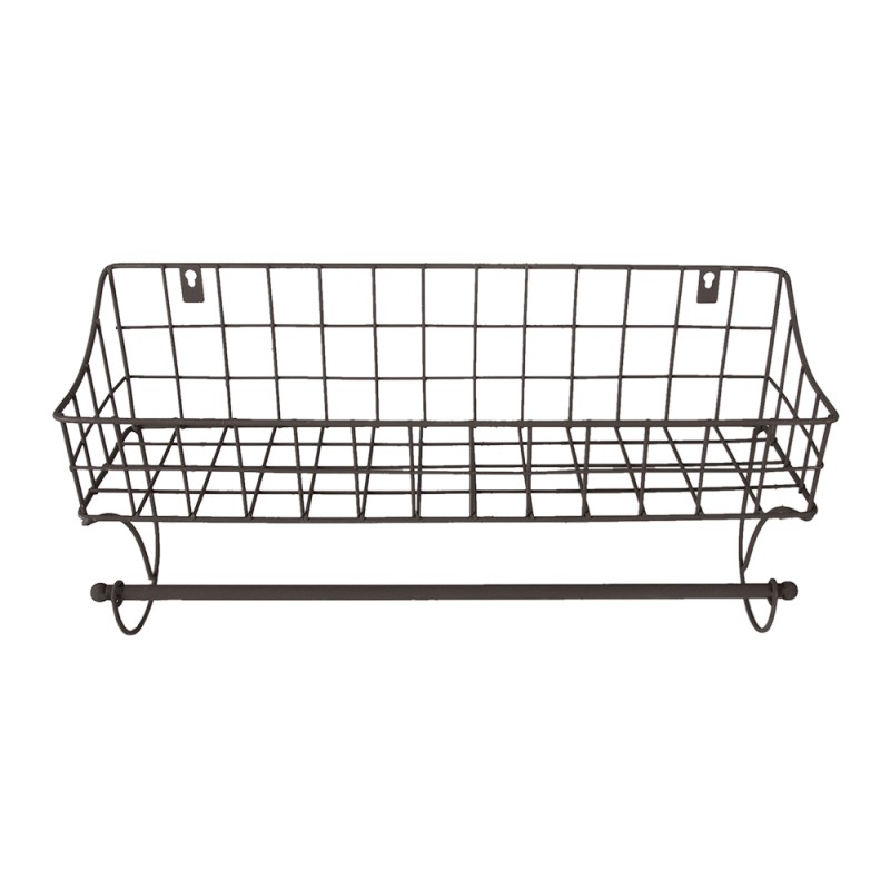 Clayre & Eef Portasciugamani 44x12x25 cm Marrone Ferro
