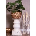Clayre & Eef Blumentopf 2er Set Goldfarbig Metall Rund