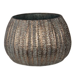 Clayre & Eef Planter Set of 2 Copper colored Metal Round