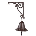 Clayre & Eef Campanello antico 14x11x18 cm Marrone Ferro Rotondo