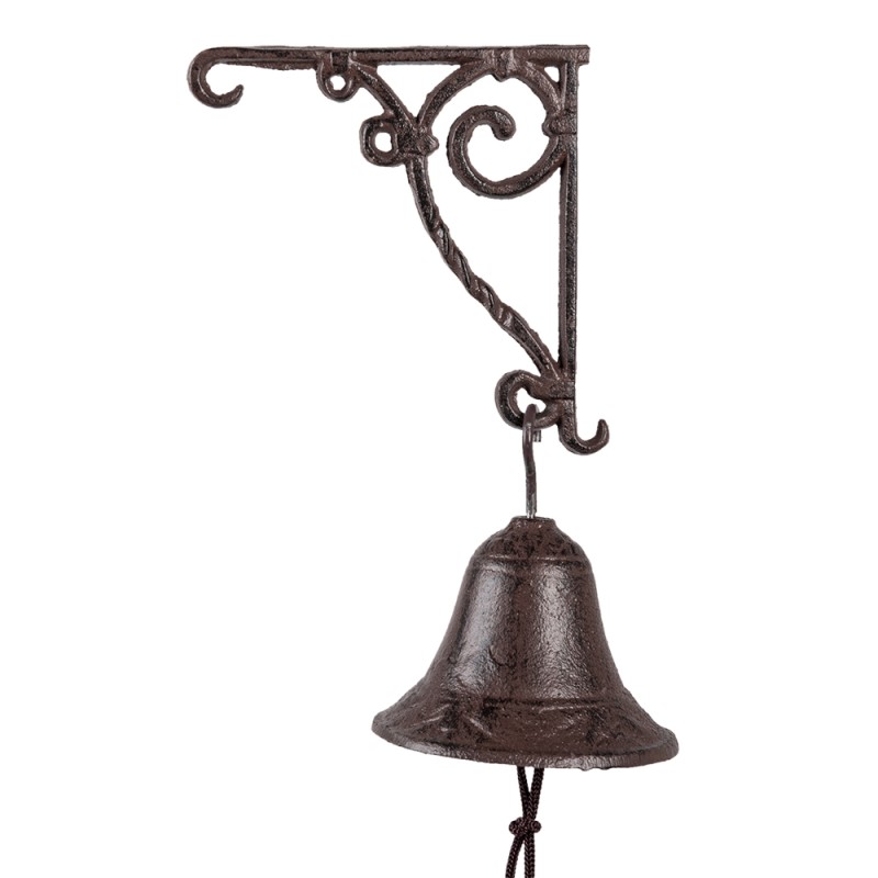 Clayre & Eef Campanello antico 14x11x18 cm Marrone Ferro Rotondo